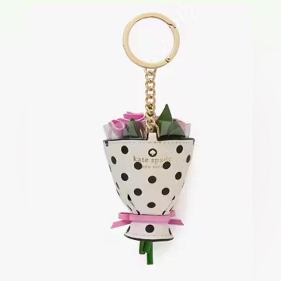 KATE SPADE FLORA FLOWER BOUQUET BAG CHARM - Picture 3 of 4